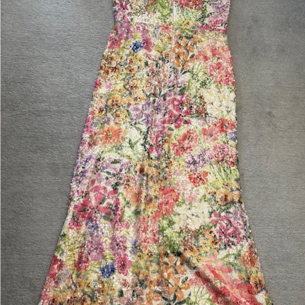 NWOT-TAHARI : Womens Floral Sequin Maxi Dress - Multicolor size 12